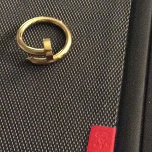 Faux designer nail ring